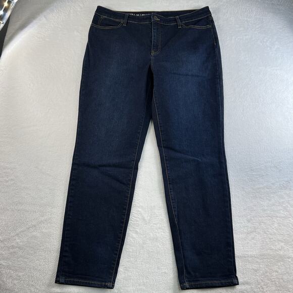 Talbots Size 14 Jeans Flawless Slim Ankle High Rise Stretch Women’s Flattering - Picture 3 of 15